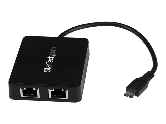 Elara StarTech.com USB-C To Dual Gigabit Ethernet Adapter With USB 3.0 (Type-A) Port