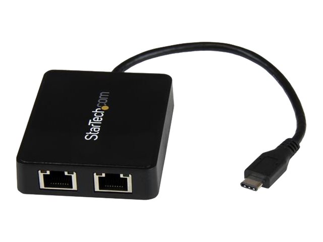 Elara StarTech.com USB-C To Dual Gigabit Ethernet Adapter With USB 3.0 (Type-A) Port