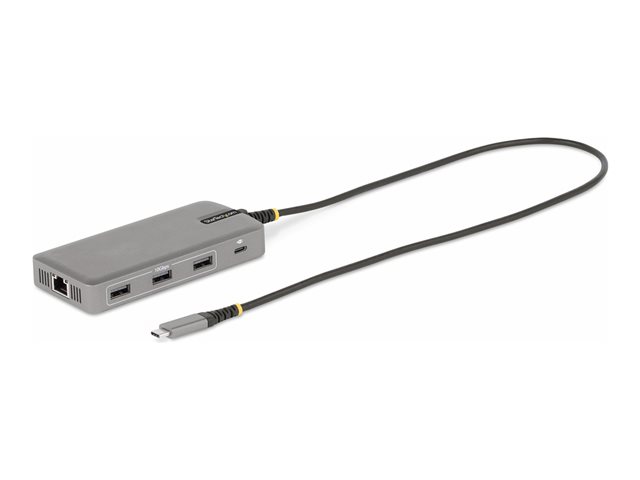 Elara StarTech.com USB-C Triple-Monitor Multiport Adapter Dual 4K 60Hz + 4k 30Hz HDMI & DisplayPort 3-Port USB 10Gbps Hub 100W Power Delivery Pass-Throug