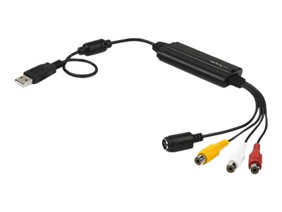 elara StarTech.com USB Video Capture Adapter Cable S-Video/Composite to USB 2.0 SD Video Capture Device Cable TWAIN Support Analog to Digital Converter f