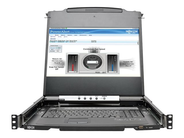 Elara Eaton Tripp Lite Series NetDirector 8-Port Rackmount Console HDMI KVM Switch 17" LCD IP Remote Access
