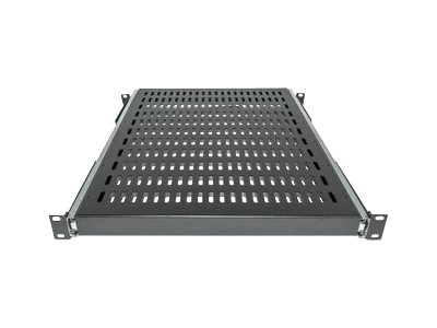 Elara Intellinet 19" Sliding Shelf 1U For 600 To 800mm Depth Cabinets & Racks Shelf Depth 350mm Black