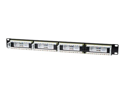 elara Intellinet Patch Panel Cat6 UTP 24-Port 1U Black