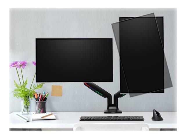 Elara Kensington SmartFit One-Touch Height Adjustable Dual Monitor Arm Mounting Kit