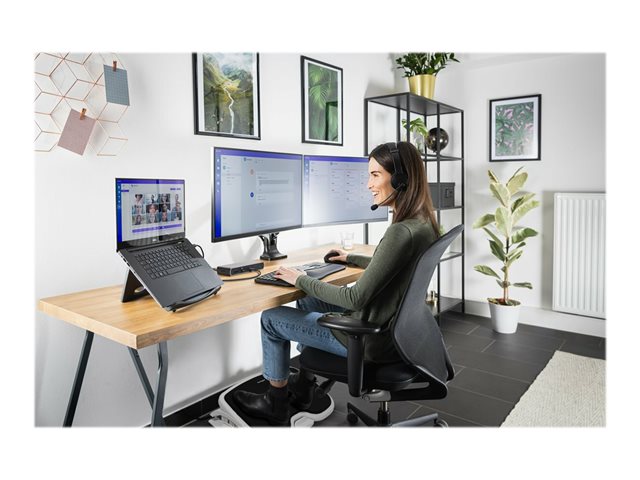 Elara Kensington SmartFit One-Touch Height Adjustable Dual Monitor Arm Mounting Kit