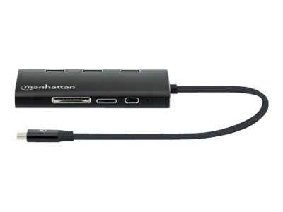 Elara Manhattan USB-C Dock/Hub With Card Reader Ports (x6): Ethernet HDMI USB-A (x3) And USB-C With Power Delivery (100W) To USB-C Port (Note Additional