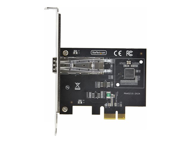 elara StarTech.com 1-Port GbE SFP Network Card PCIe 2.1 x1 Intel I210-IS 1GbE Controller 1000BASE Copper/Fiber Optic Single-Port Gigabit Ethernet NIC