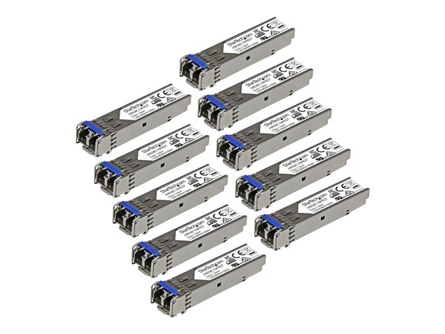 elara StarTech.com 10 pack HPE J4859C Compatible SFP Module 1000BASE-LX 1GbE Single Mode SMF/MMF Optic Transceiver 1 Gigabit Ethernet LC Connector 10km