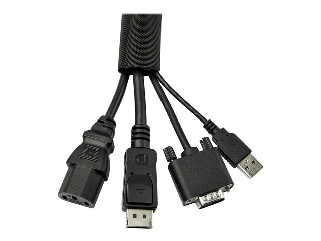 Elara StarTech.com 15' (4.6m) Cable Management Sleeve Flexible Coiled Cable Wrap 1-1.5" Diameter Expandable Sleeve Polyester Cord Manager/Protector/Conce