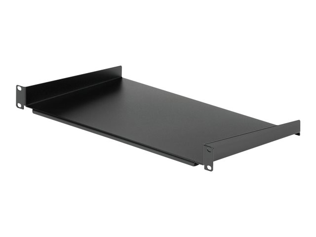 elara StarTech.com 1U Fixed Server Rack Mount Shelf 10in Deep Steel Universal Cantilever Tray for 19" AV/Data/Network Equipment Rack with Cage Nuts & Screw
