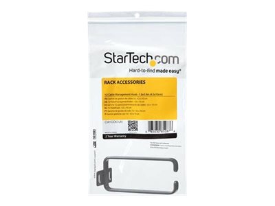Elara StarTech.com 1U Vertical 1.8 X 3.9in Server Rack Cable Management D-Ring Hook W/ Flexible Opening