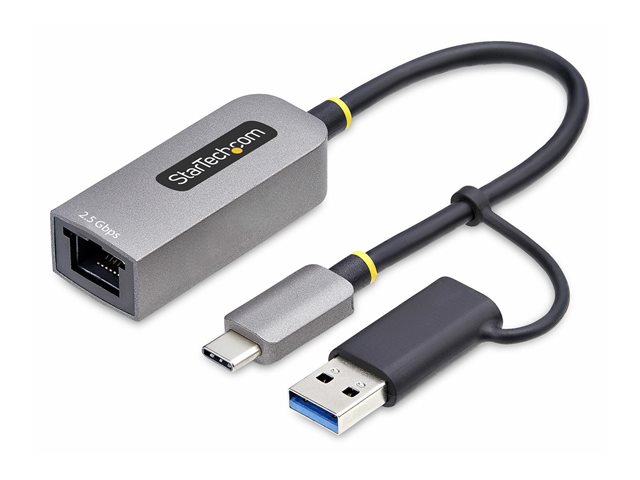elara StarTech.com 2.5GbE USB-C to Ethernet Adapter with USB-A Converter