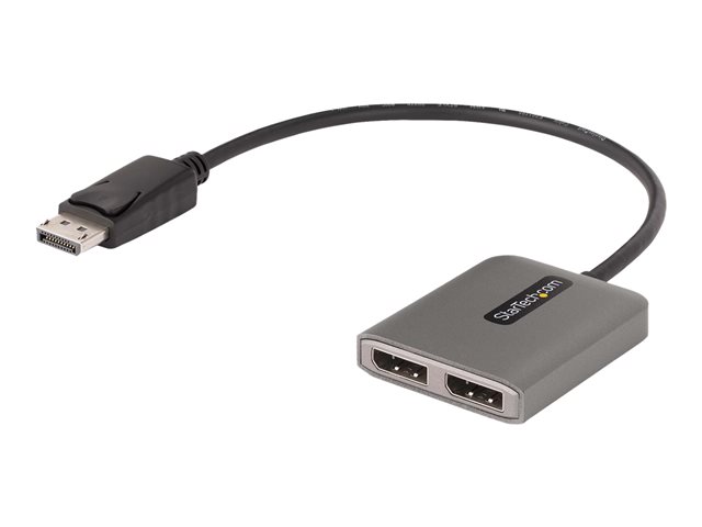 Elara StarTech.com 2-Port DisplayPort MST Hub Dual 4K 60Hz DP To 2x DisplayPort Monitor Adapter DP 1.4 Multi-Monitor Video Adapter W/ 1ft Built-in Cable