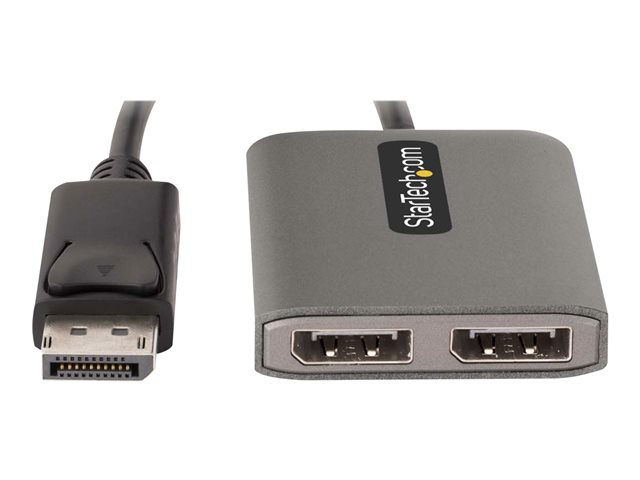 Elara StarTech.com 2-Port DisplayPort MST Hub Dual 4K 60Hz DP To 2x DisplayPort Monitor Adapter DP 1.4 Multi-Monitor Video Adapter W/ 1ft Built-in Cable