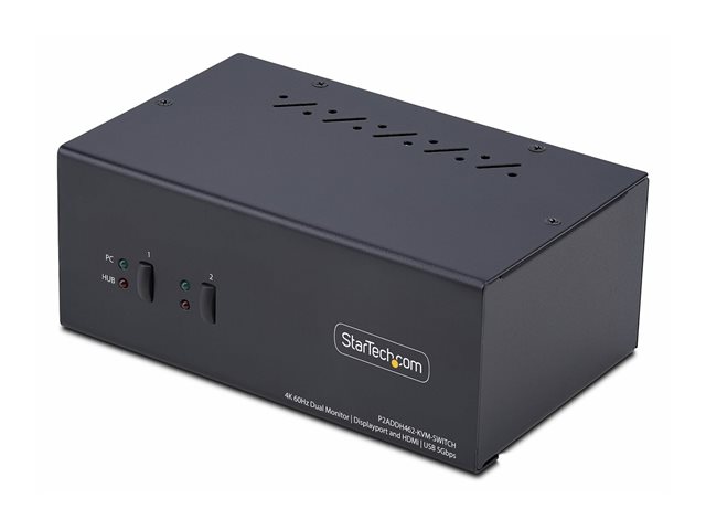 elara StarTech.com 2-Port Dual-Monitor DisplayPort en HDMI KVM Switch 4K 60Hz