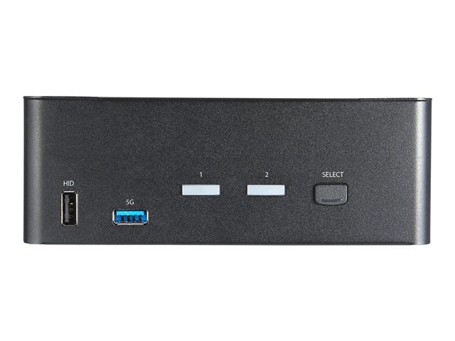 Elara StarTech.com 2 Port Dual Monitor HDMI KVM Switch 4K 60Hz Ultra HD HDR Desktop 4K HDMI 2.0 KVM Switch With 2 Port USB 3.0 Hub (5Gbps) & 4x USB 2.0 HI