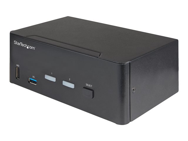 elara StarTech.com 2 Port Dual Monitor HDMI KVM Switch 4K 60Hz Ultra HD HDR Desktop 4K HDMI 2.0 KVM Switch with 2 Port USB 3.0 Hub (5Gbps) & 4x USB 2.0 HI