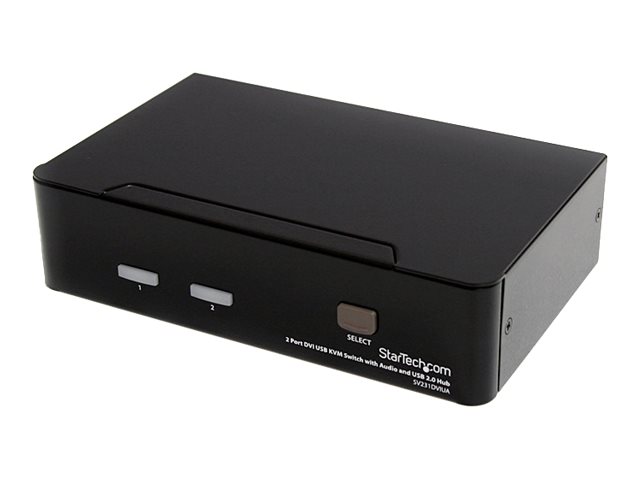 elara StarTech.com 2 Port DVI USB KVM Switch with Audio and USB 2.0 Hub (SV231DVIUA)