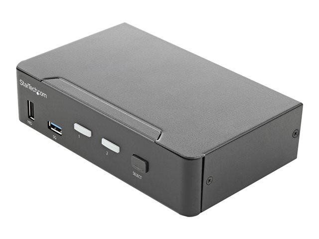 elara StarTech.com 2 Port HDMI KVM Switch Single Monitor 4K 60Hz Ultra HD HDR Desktop HDMI 2.0 KVM Switch with 2 Port USB 3.0 Hub (5Gbps) & 4x USB 2.0 HID