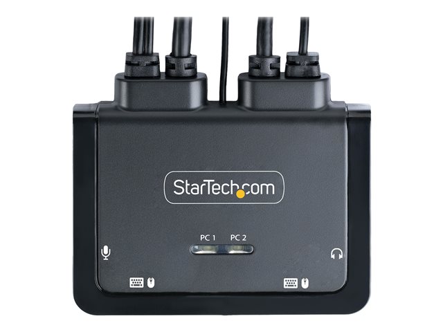 Elara StarTech.com 2-Port Hybrid USB-C DisplayPort Cable KVM Switch 4K 60Hz Compact KVM With 6ft/1.8m USB-A/DisplayPort/Audio & 4ft/1.2m USB-C Integrated