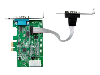 Elara StarTech.com 2-port PCI Express RS232 Serial Adapter Card PCIe RS232 Serial Host Controller Card PCIe To Serial DB9 COM Ports 16950 UART Low Profi