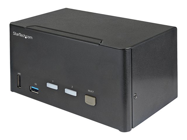 elara StarTech.com 2 Port Triple Monitor DisplayPort KVM Switch 4K 60Hz UHD HDR Desktop 4K DP 1.2 KVM with 2 Port USB 3.0 Hub (5Gbps) & 4x USB 2.0 HID Por