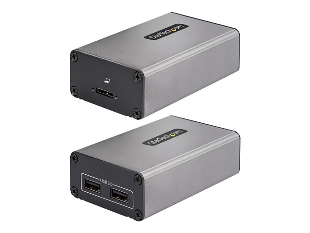 elara StarTech.com 2-Port USB 3.0 Extender over OM3 Multimode Fiber LC/LC 2x 5Gbps USB-A Hub 350m (1150ft) Range Durable USB Fiber Optic Extender Incl