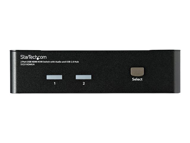 Elara StarTech.com 2 Port USB HDMI KVM Switch With Audio And USB 2.0 Hub
