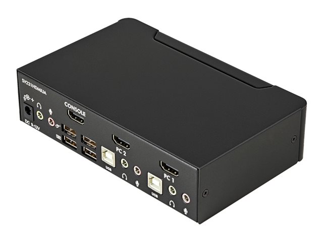 Elara StarTech.com 2 Port USB HDMI KVM Switch With Audio And USB 2.0 Hub
