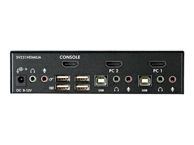 Elara StarTech.com 2 Port USB HDMI KVM Switch With Audio And USB 2.0 Hub