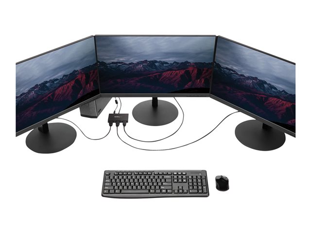 Elara StarTech.com 3-Port Multi Monitor Adapter DisplayPort 1.2 To HDMI MST Hub Triple 1080p HDMI Monitor Video Splitter For Extended Desktop Mode On Win