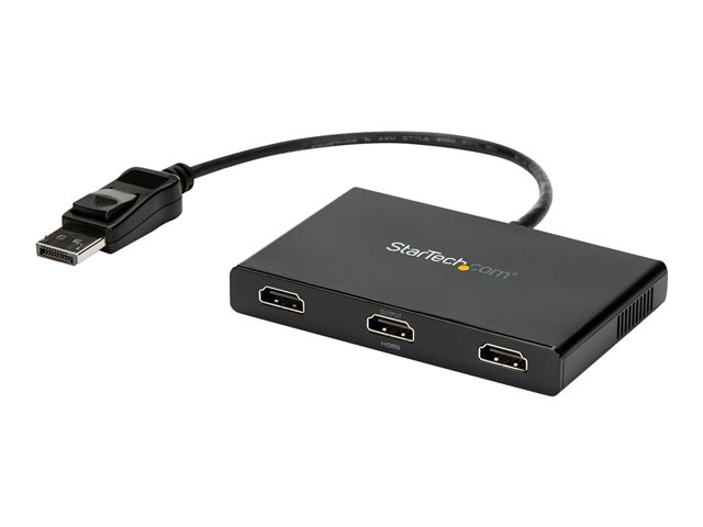 elara StarTech.com 3-Port Multi Monitor Adapter DisplayPort 1.2 to HDMI MST Hub Triple 1080p HDMI Monitor Video Splitter for Extended Desktop Mode on Win