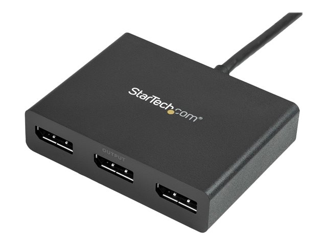 Elara StarTech.com 3-Port Multi Monitor Adapter Mini DisplayPort 1.2 To 3x DisplayPort MST Hub Triple 1080p Or Dual 4K 30Hz MDP To DP MST Video Splitter