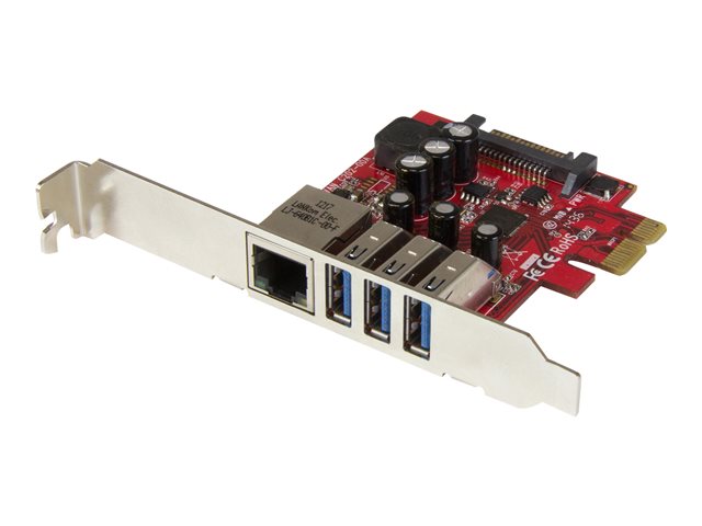elara StarTech.com 3 Port PCI Express USB 3.0 Card + Gigabit Ethernet