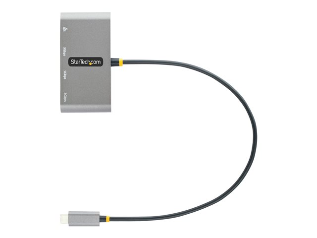 Elara StarTech.com 3-Port USB-C Hub With Ethernet 3x USB-A Ports Gigabit Ethernet USB 3.0 5Gbps Bus-Powered USB Type-C Hub W/ GbE And 1ft/30cm Long Cab