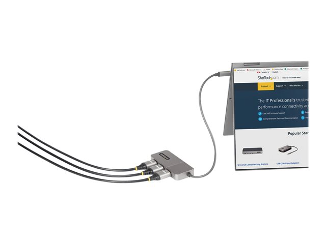 Elara StarTech.com 3-Port USB-C MST Hub USB Type-C To 3x HDMI Multi-Monitor Adapter For Laptop Triple HDMI Up To 4K 60Hz W/ DP 1.4 Alt Mode And DSC HDR