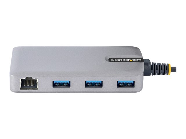 Elara StarTech.com 3-Port USB Hub With Ethernet 3x USB-A Ports Gigabit Ethernet RJ45 USB 3.0 5Gbps Bus-Powered USB Hub W/ GbE And 1ft/30cm Long Cable