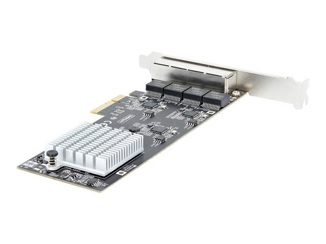 elara StarTech.com 4-Port 2.5Gbps NBASE-T PCIe Network Card Intel I225-V Chip Quad Port Computer Network Card Multi-Gigabit NIC PCI Express Server LAN C