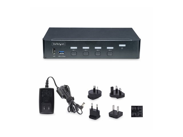 elara StarTech.com 4-Port DisplayPort KVM Switch 4K 60Hz TAA Compliant