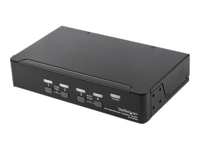 elara StarTech.com 4 Port DisplayPort KVM Switch 4K 60Hz Single Display Dual Port UHD DP 1.2 USB KVM Switch with Integrated USB 2.0 Hub and Audio Dell