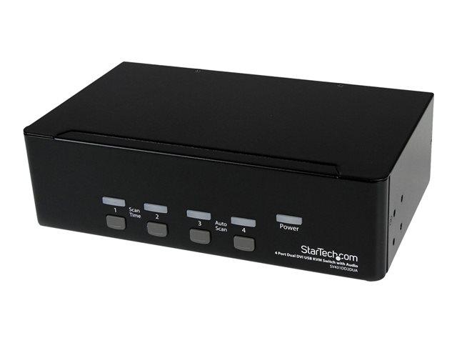 elara StarTech.com 4-Port Dual KVM Switch with Audio for DVI Computers