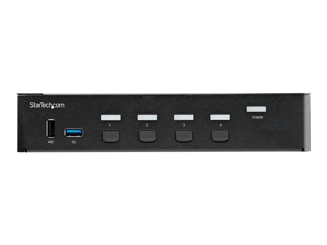 Elara StarTech.com 4 Port HDMI KVM Switch Single Monitor 4K 60Hz Ultra HD HDR Desktop HDMI 2.0 KVM Switch With 2 Port USB 3.0 Hub (5Gbps) & 4x USB 2.0 HID