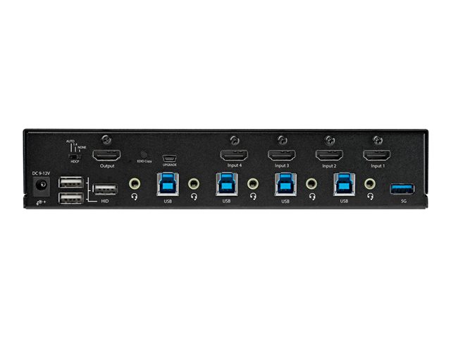 Elara StarTech.com 4 Port HDMI KVM Switch Single Monitor 4K 60Hz Ultra HD HDR Desktop HDMI 2.0 KVM Switch With 2 Port USB 3.0 Hub (5Gbps) & 4x USB 2.0 HID