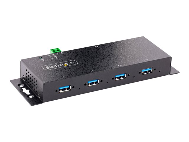 Elara StarTech.com 4-Port Industrial USB 3.0 5Gbps Hub Rugged USB Hub W/15kV Air/8kV Contact ESD And Surge Protection DIN/Wall/Desk Mountable USB-A Hub U