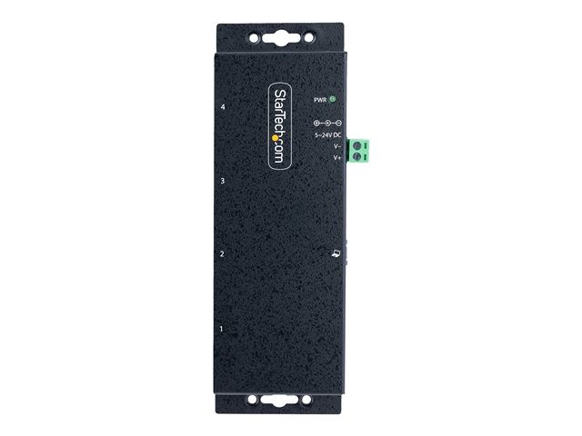 Elara StarTech.com 4-Port Industrial USB 3.0 5Gbps Hub Rugged USB Hub W/15kV Air/8kV Contact ESD And Surge Protection DIN/Wall/Desk Mountable USB-A Hub U