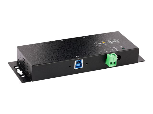 Elara StarTech.com 4-Port Industrial USB 3.0 5Gbps Hub Rugged USB Hub W/15kV Air/8kV Contact ESD And Surge Protection DIN/Wall/Desk Mountable USB-A Hub U