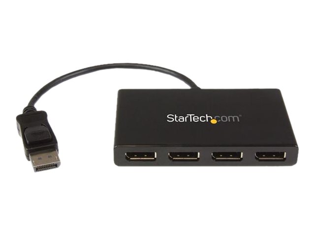 elara StarTech.com 4-Port Multi Monitor Adapter DisplayPort 1.2 MST Hub 4x 1080p Video Splitter for Extended Desktop Mode on Windows PCs Only DP to Quad