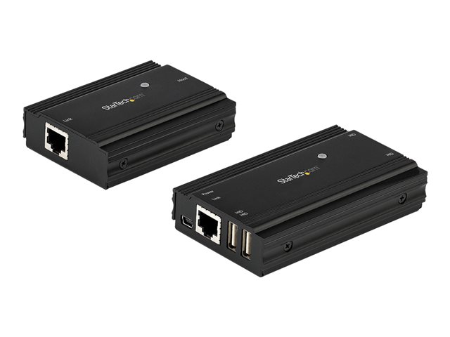 elara StarTech.com 4 Port USB 2.0 Extender Hub over Single CAT5e/CAT6 Ethernet Cable (RJ45) 330ft (100m) USB Extender Adapter Externally Powered 480 Mbp