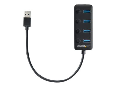 Elara StarTech.com 4 Port USB 3.0 Hub USB-A To 4x USB 3.0 Type-A With Individual On/Off Port Switches SuperSpeed 5Gbps USB 3.1/USB 3.2 Gen 1 USB Bus Powe