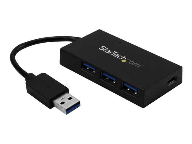 elara StarTech.com 4 Port USB 3.0 Hub USB Type-A Hub with 1x USB-C & 3x USB-A (SuperSpeed 5Gbps) USB Bus or Self-Powered Portable USB 3.1/USB 3.2 Gen 1 B